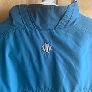 Shortsleeved golf pullover.  Blue 2XL.